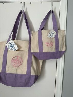 Trader Joe's Lavender large and mini - Classic Market Tote